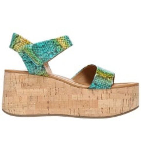 Sarto snakeskin wedge sandles - Picture 2 of 7